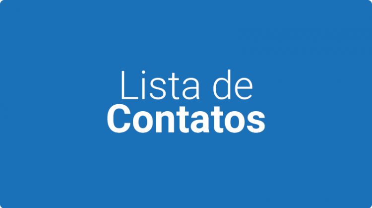 Lista de contatos